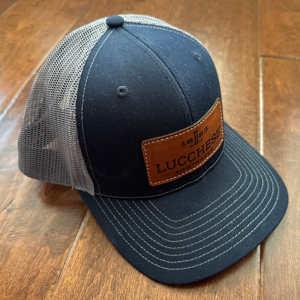 Lucchese Leather Patch Cap Trucker Hat